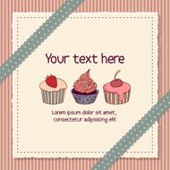 Scrapbooking card with cupcakes N2