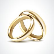 Gold Wedding Rings Isolated N2