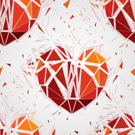 Geometric 3d Broken heart N3