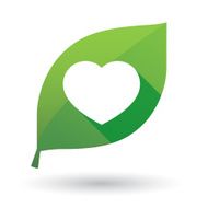 leaf icon with a heart