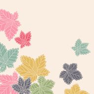 Corner pattern with leaves flying away copy space