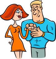 couple in love cartoon illustration N4