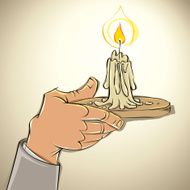 hand with candle N2