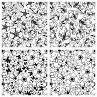 Vintage seamless floral patterns