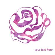vintage floral card with rose N2