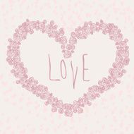 Heart wreath card N2
