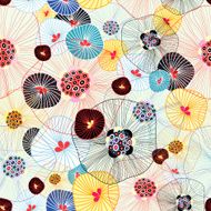 Graphical abstract seamless floral pattern of different N83