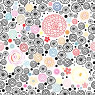 Graphical abstract seamless floral pattern of different N84