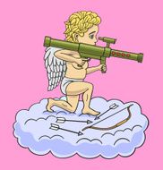 Cupid with a grenade launcher