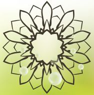 Romantic fuzzy flower background on retro vintage N16