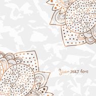 Vintage invitation corners on grunge background