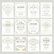 templates with banners vintage design elements N2