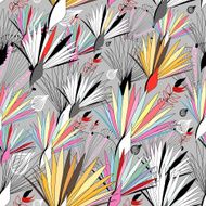Graphical abstract seamless floral pattern of different N86
