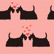 Pattern with cartoon dogs