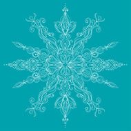 Vector Christmas Card Lace SnowFlake N11