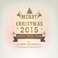 Merry Christmas and New Year celebrations greeting design
