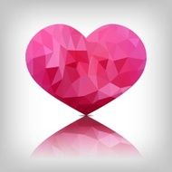 pink heart of triangles