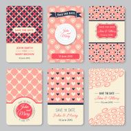 Set of perfect wedding templates with pattern theme N2