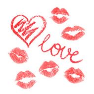 Lipstick note and prints set