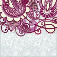 ornate floral card announcement N17