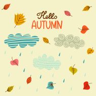 Retro vintage autumn background N2