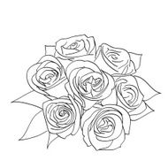 Rose with leaves