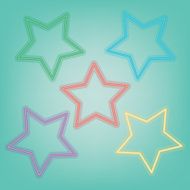 abstract bokeh colorful star on blue background N3