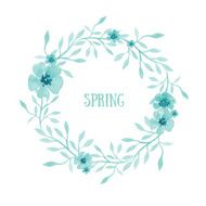 Watercolor floral wreath N6