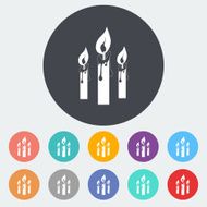 Candles single icon