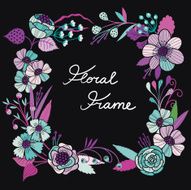 Floral frame Vector background N3