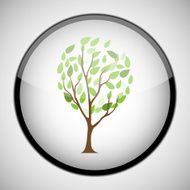 Tree in circle frame Icon concept N8