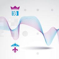 Delicate 3d waved decoration clear eps 8 vector illustration