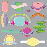 Vector set vintage labels N9