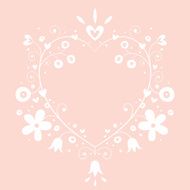 romantic heart banner frame background with copy space