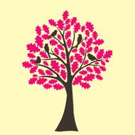 Pink tree oak