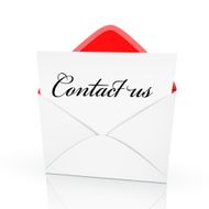 the words contact us on a card