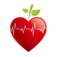 electrocardiogram in Heart Shape