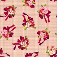pattern of a rose and ribbon N18