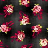 pattern of a rose and ribbon N19