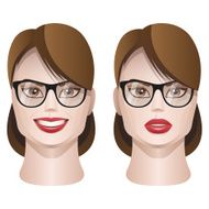 female faces with glasses N2