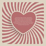 Abstract Heart Retro Grunge Background Vector Illustration N3