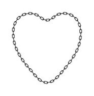 Dark chain in shape of heart