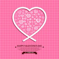 Valentine&#039;s Day background Heart Ribbon N3