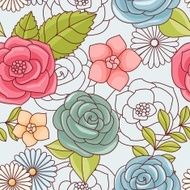 Seamless pattern with flowers N90