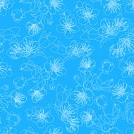 seamless pattern with flowers of sakura N2