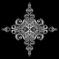 Ornamental white snowflake