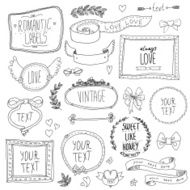 Vintage labels set vector N8