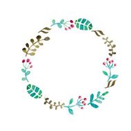 Watercolor flower frame N7