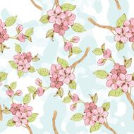 Sakura branch seamless pattern&Acirc;Â