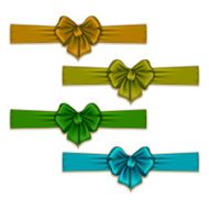 Set of elegant silk colored bows N5